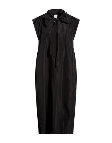 Woman Midi dress Black Size M Polyester, Silk