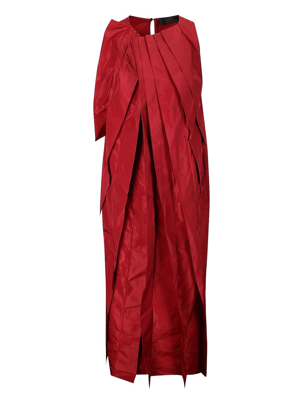 Maria Calderara pleated dress - Red
