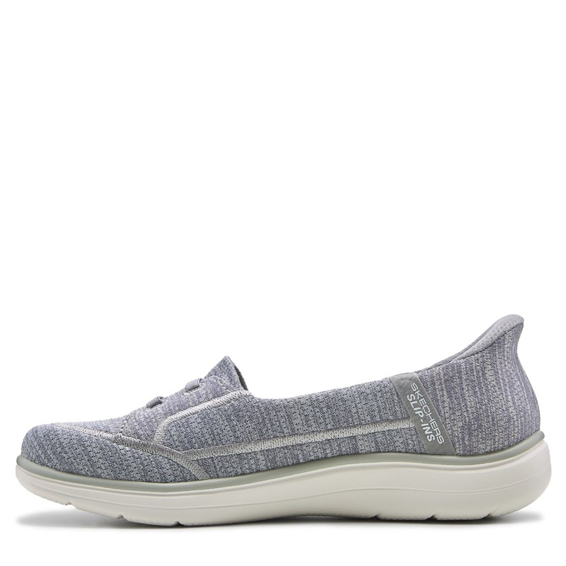 Women's Slip-Ins On The Go Flex-Top Notch Slip On Shoes (Grey Heathered)