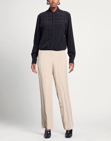 Woman Pants Taupe Size 6 Viscose, Linen