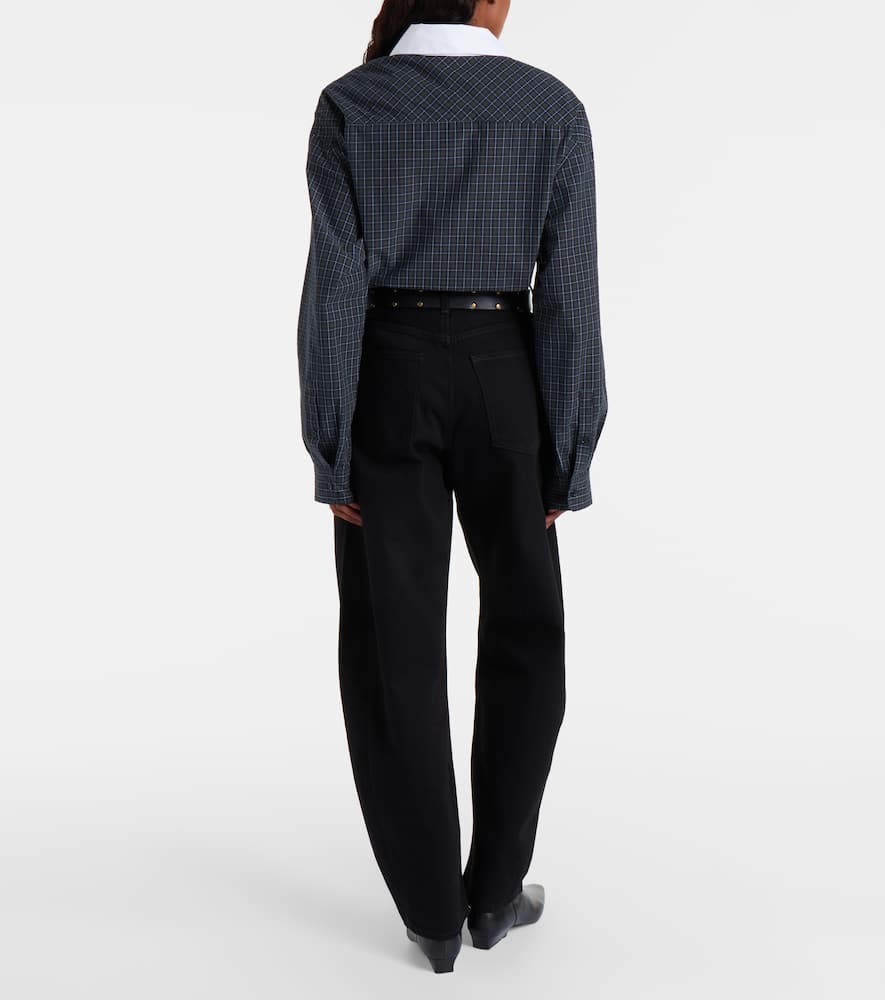 Luna Pieced mid-rise barrel-leg jeans