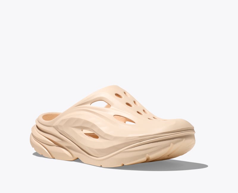 HOKA Ora Recovery Mule Shoes in Vanilla/Vanilla