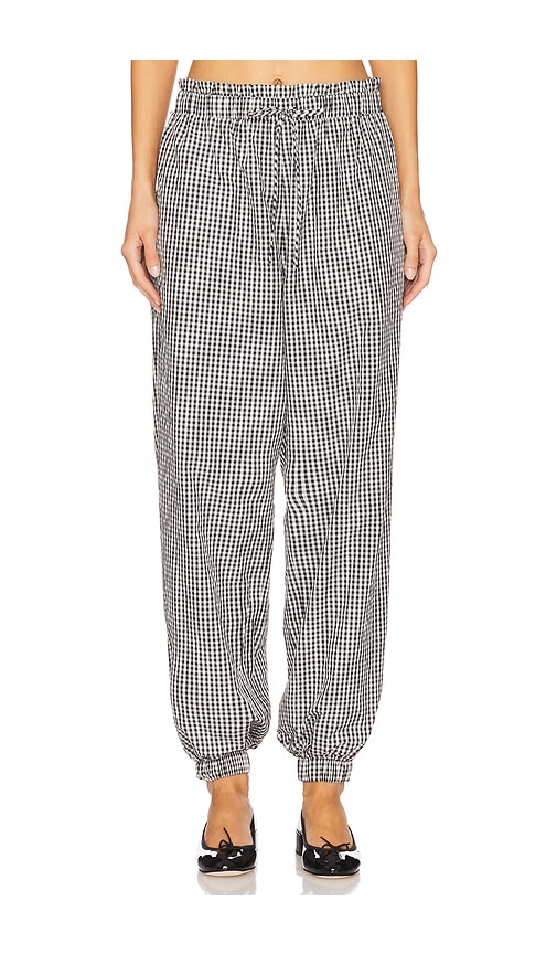 Tanner Fletcher TRAININGSHOSE KENNEDY RUFFLE GINGHAM in Black. Größe 1/S. Also in