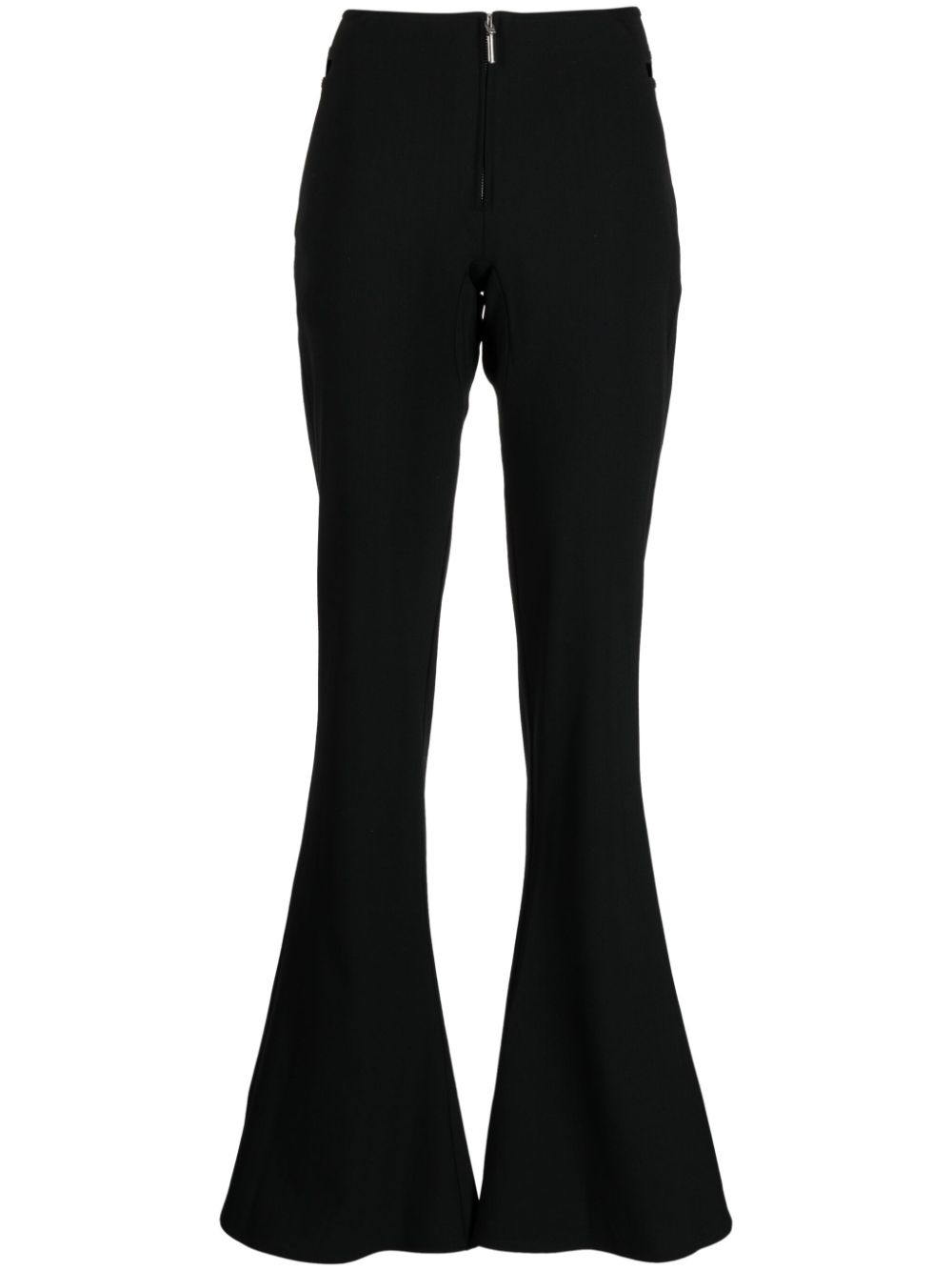 Low-rise flared trousers - Black