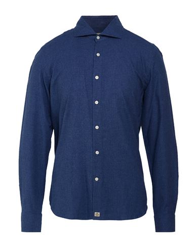 Man Shirt Navy Size 15 ¾ Lyocell, Cotton