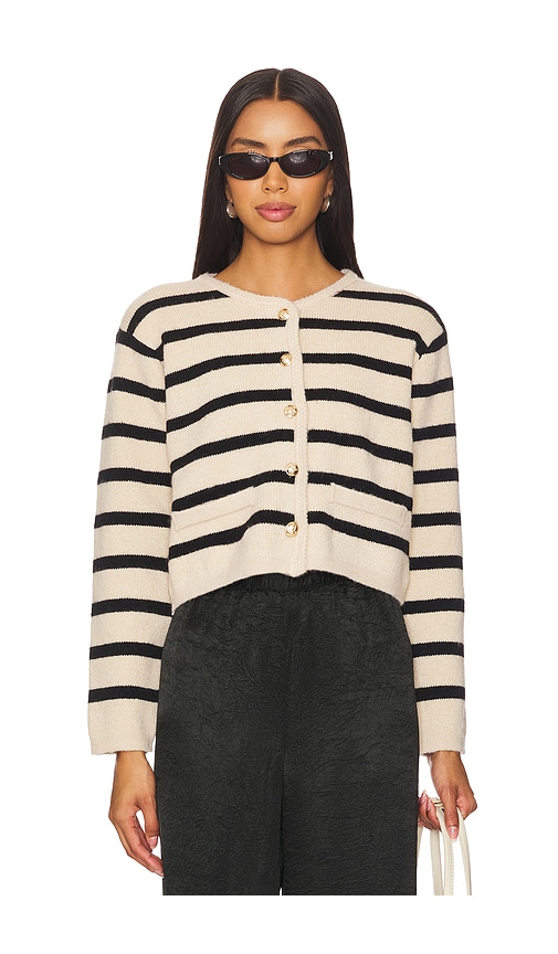 Line & Dot Benni Stripe Cardigan in Tan. -  XS also in L
