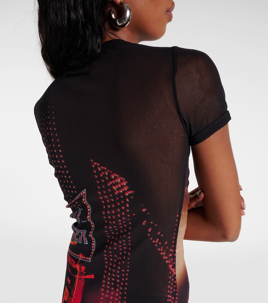 Pigalle printed mesh minidress