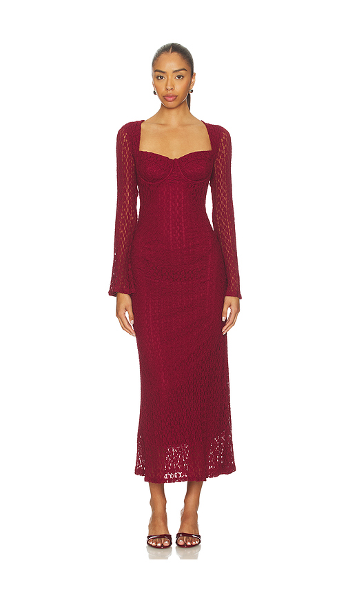 ASTR the Label Tamia Dress in Wine. L. Also in XS