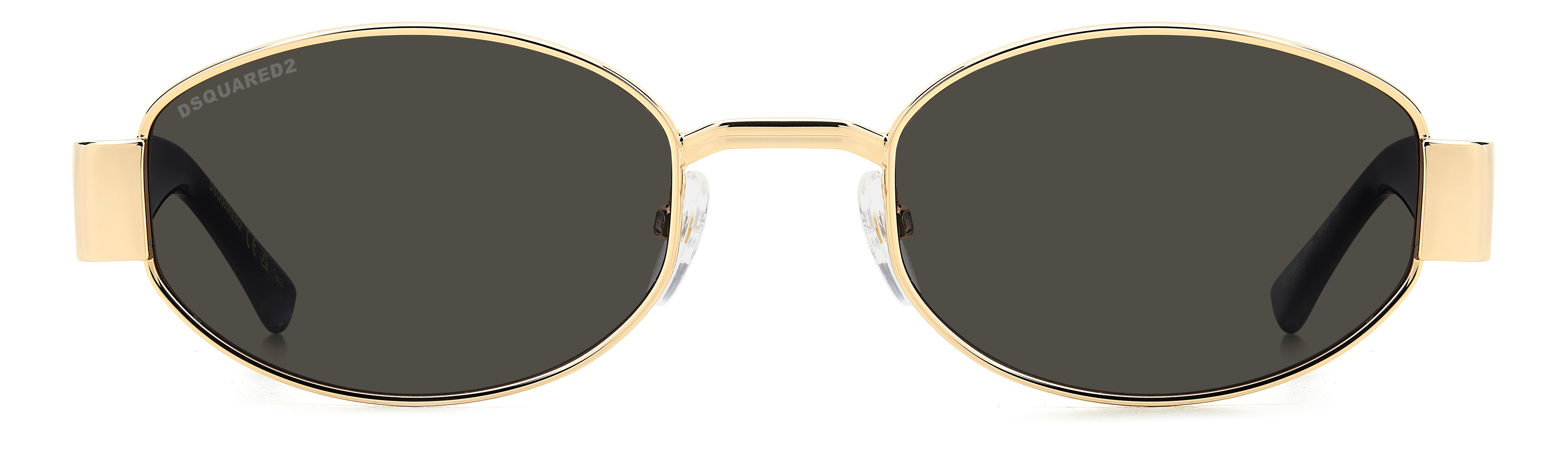 Dsquared2 Man Dsquared2 D2 0155/S 000/IR Sunglasses Metal Gold Grey Round Norma