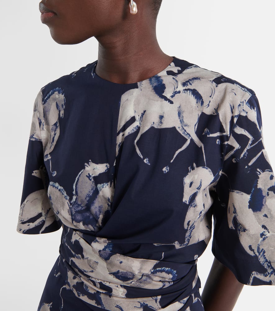 Kirsty printed cotton-blend wrap dress