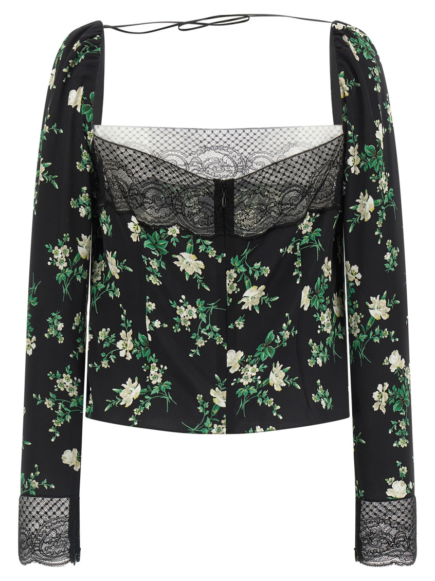 Silk Top With Floral Print