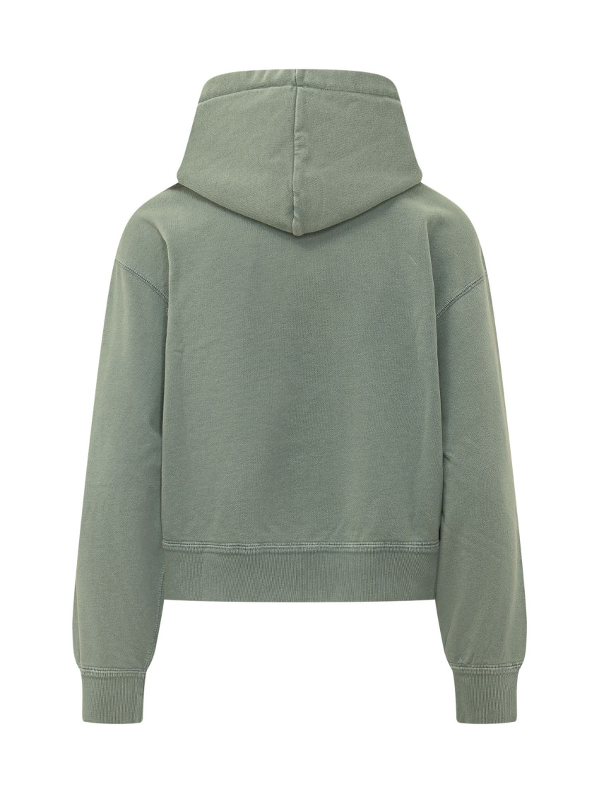 Green Logo Hood Sweatshirt