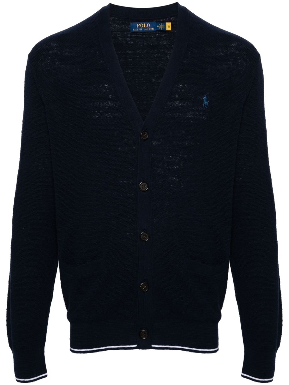 Polo Pony-embroidery cardigan - Blue