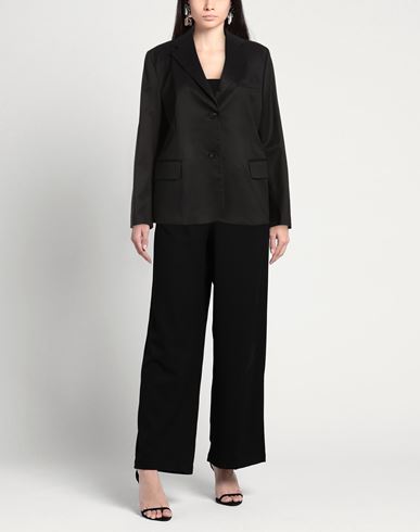 Woman Blazer Black Size 10 Viscose, Virgin Wool, Elastane