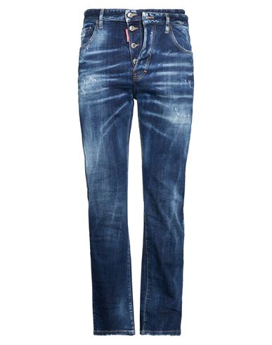 Man Jeans Blue Size 40 Cotton, Elastane