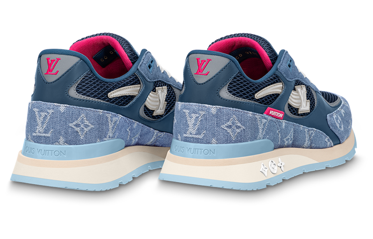Run Away Sneakers 'Blue Monogram with Pink'