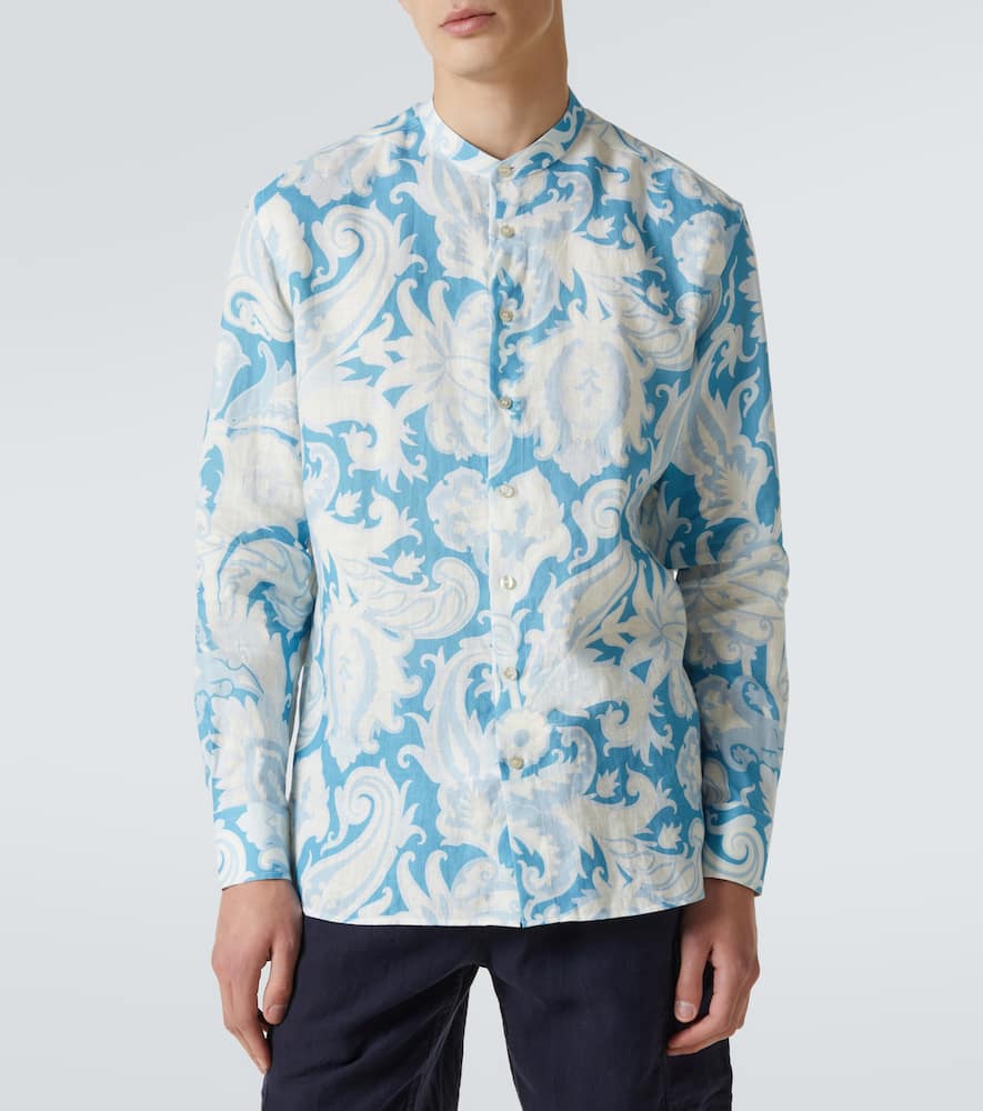 Floral linen shirt