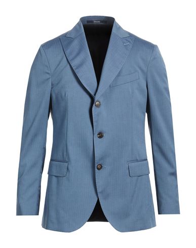 Man Blazer Light blue Size 36 Virgin Wool, Cotton, Silk