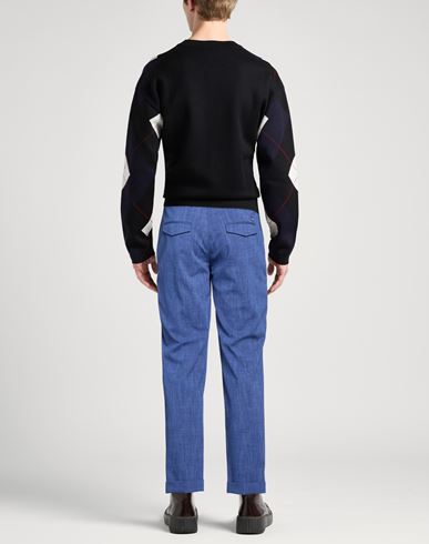 Man Pants Blue Size 38 Cotton, Polyamide, Elastane