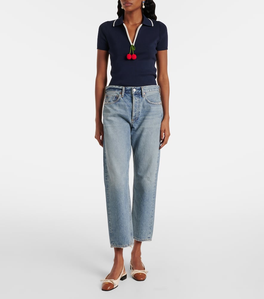 Parker mid-rise straight jeans