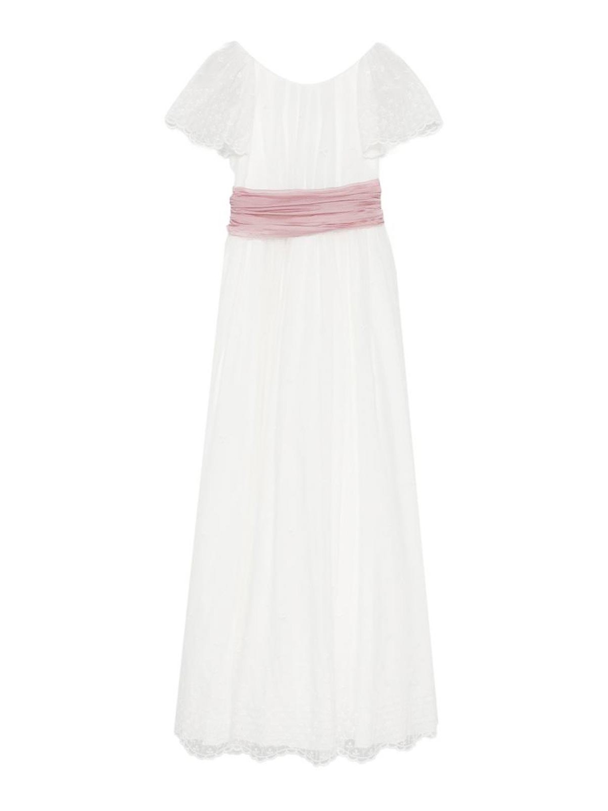 Dress with lace sleeves