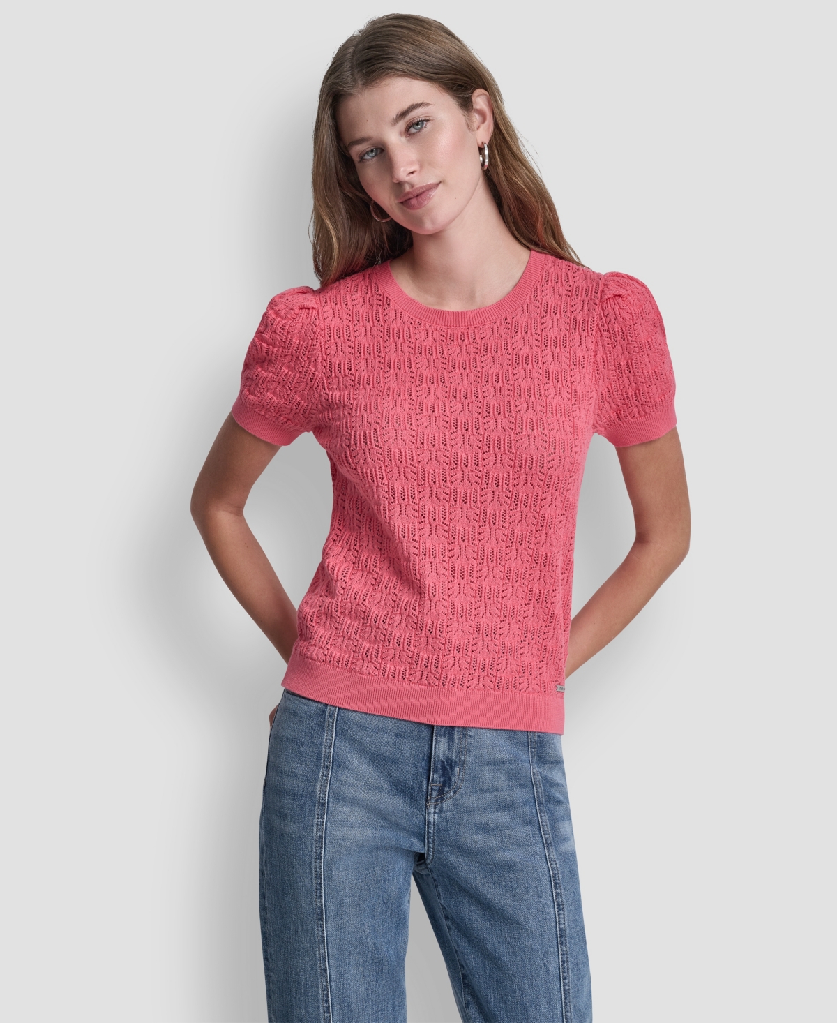 Women's Elbow Sleeve Crewneck Sweater - Sunkissed