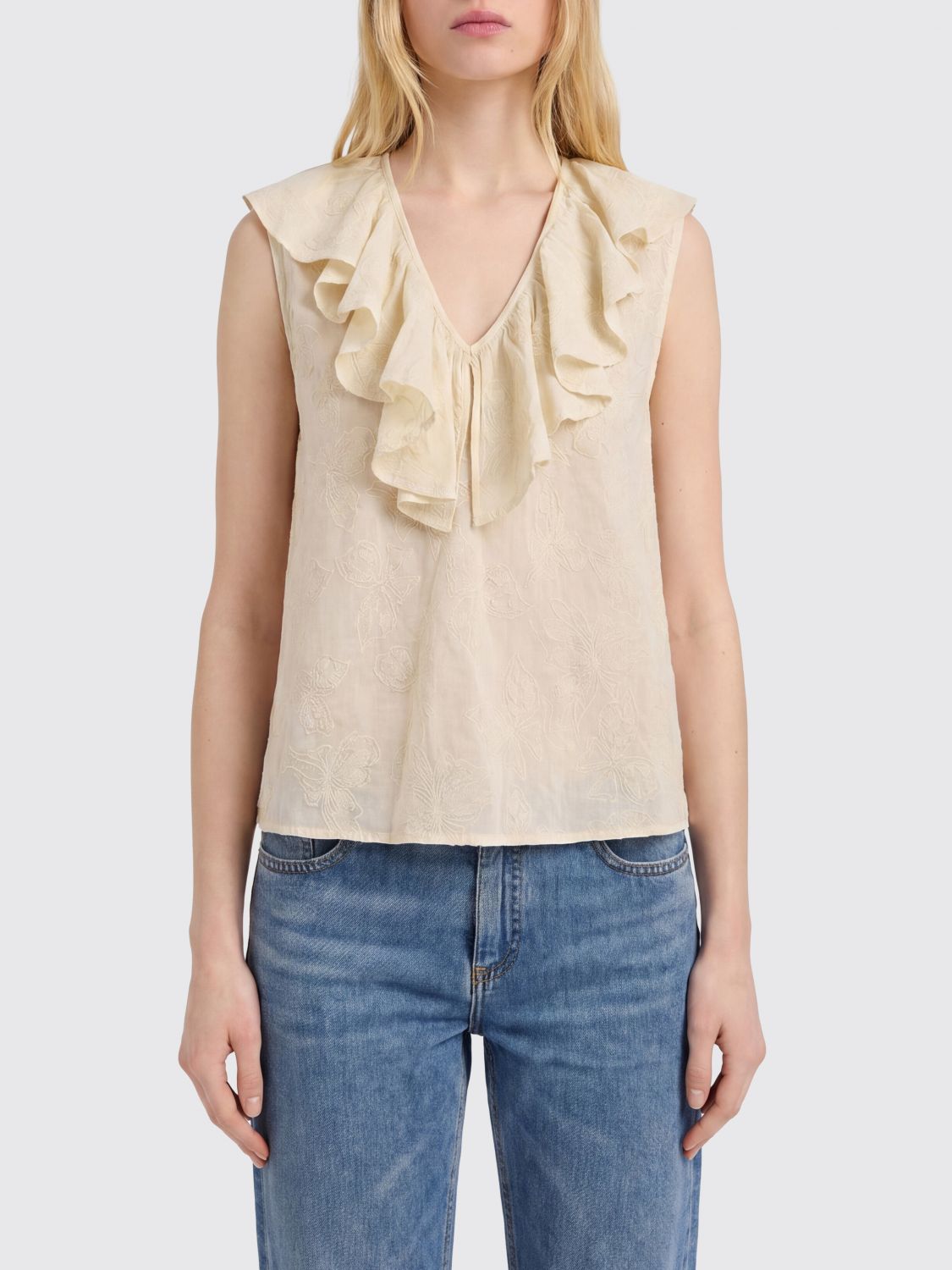 MOMONÌ Top Woman color Beige