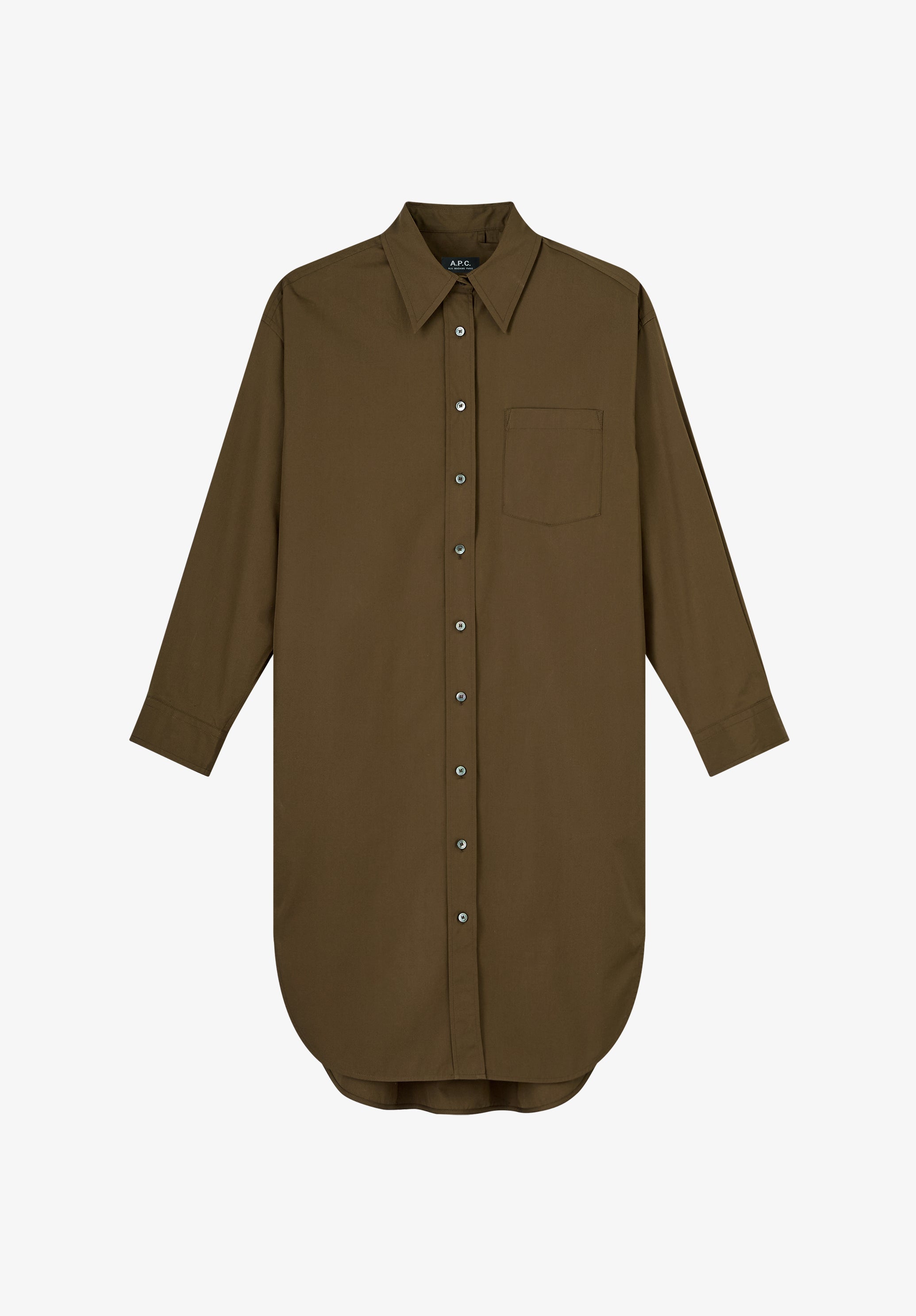 A. P.C. Women's Carola Dress Size: 34 in Khaki green