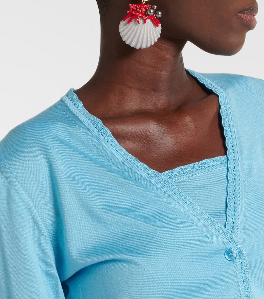 Capri cropped silk cardigan