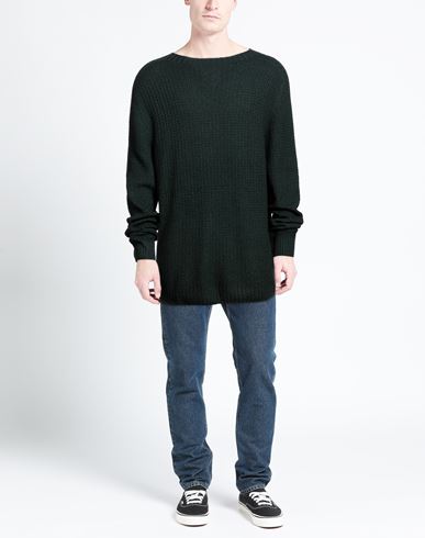 Man Sweater Dark green Size 48 Merino Wool