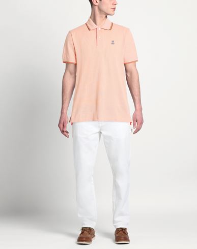 Man Polo shirt Apricot Size 42 Cotton