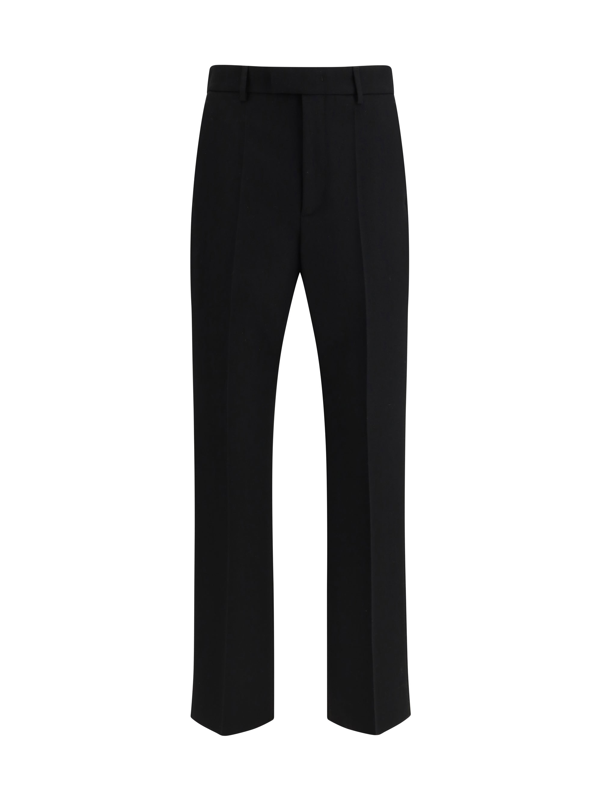 Virgin Wool Trousers — Black