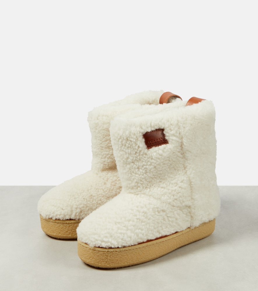 Frieze shearling ankle boots