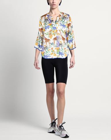 Woman Top White Size 10 Silk, Elastane