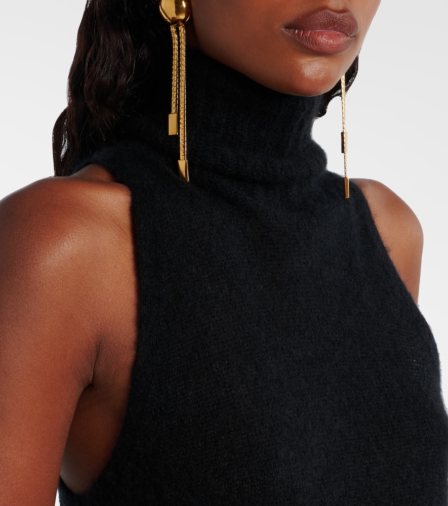 Cashmere and silk turtleneck top