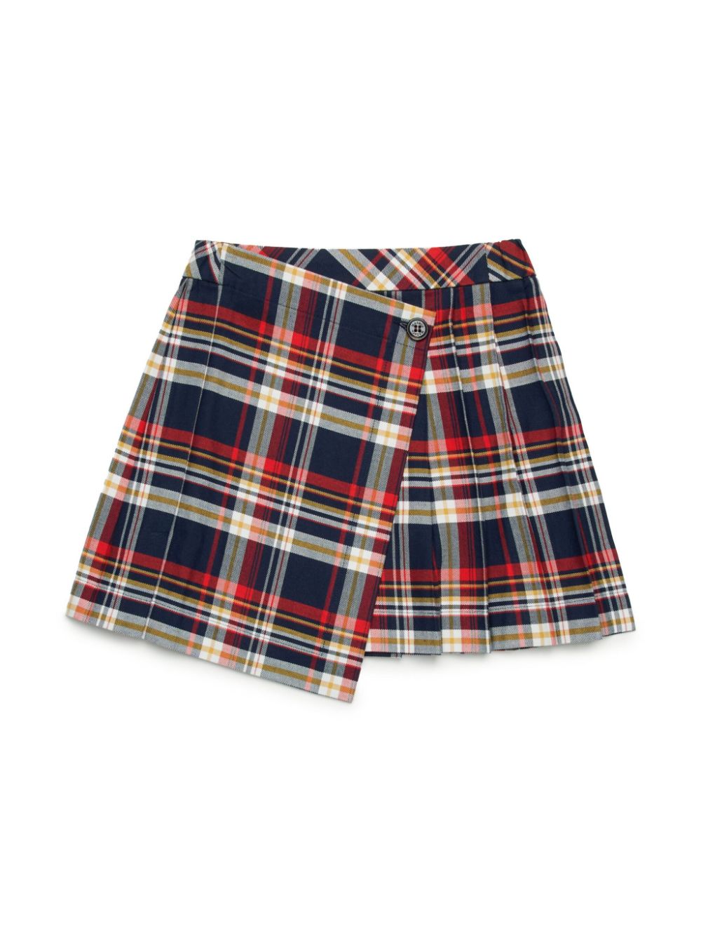Checked cotton skirt - Blue