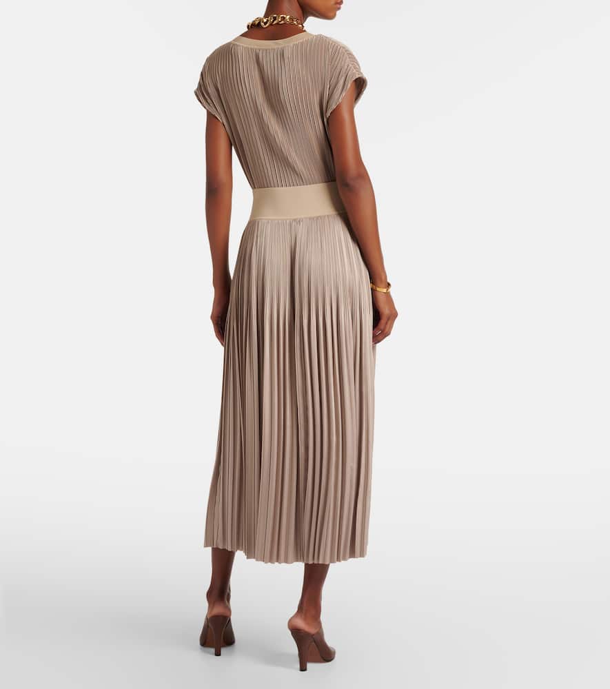 Rabat plissé midi skirt