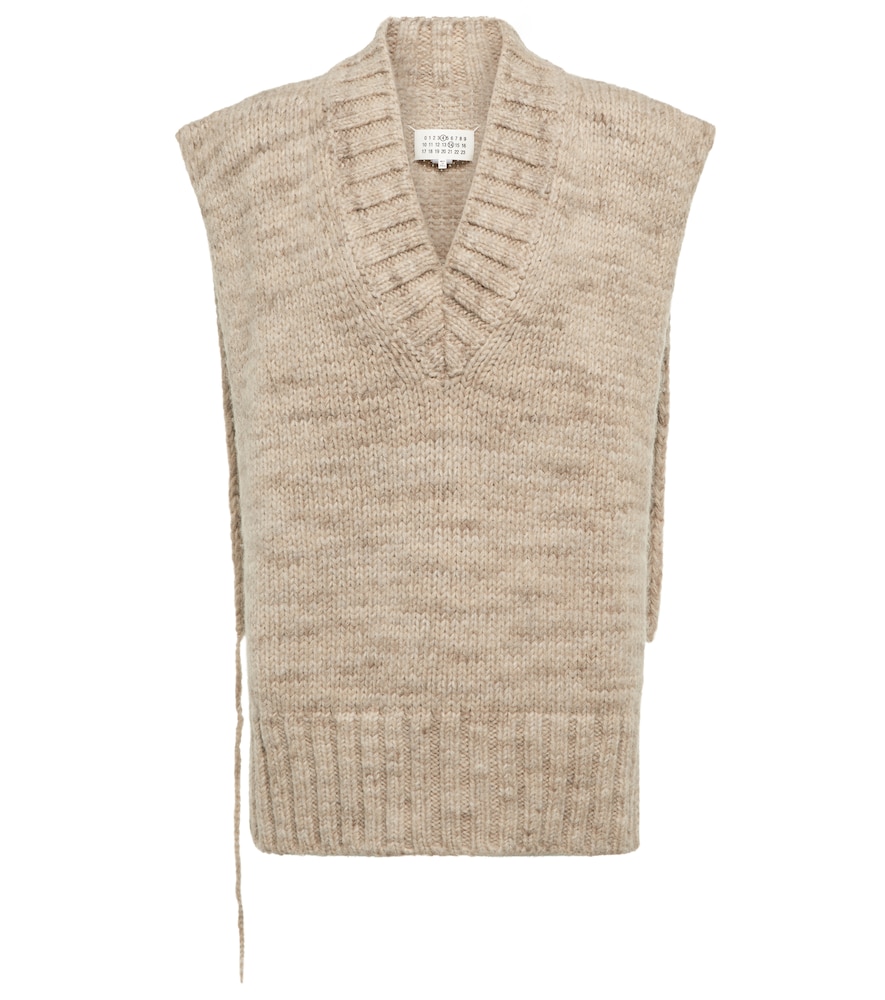 Alpaca, cotton, and wool sweater vest
