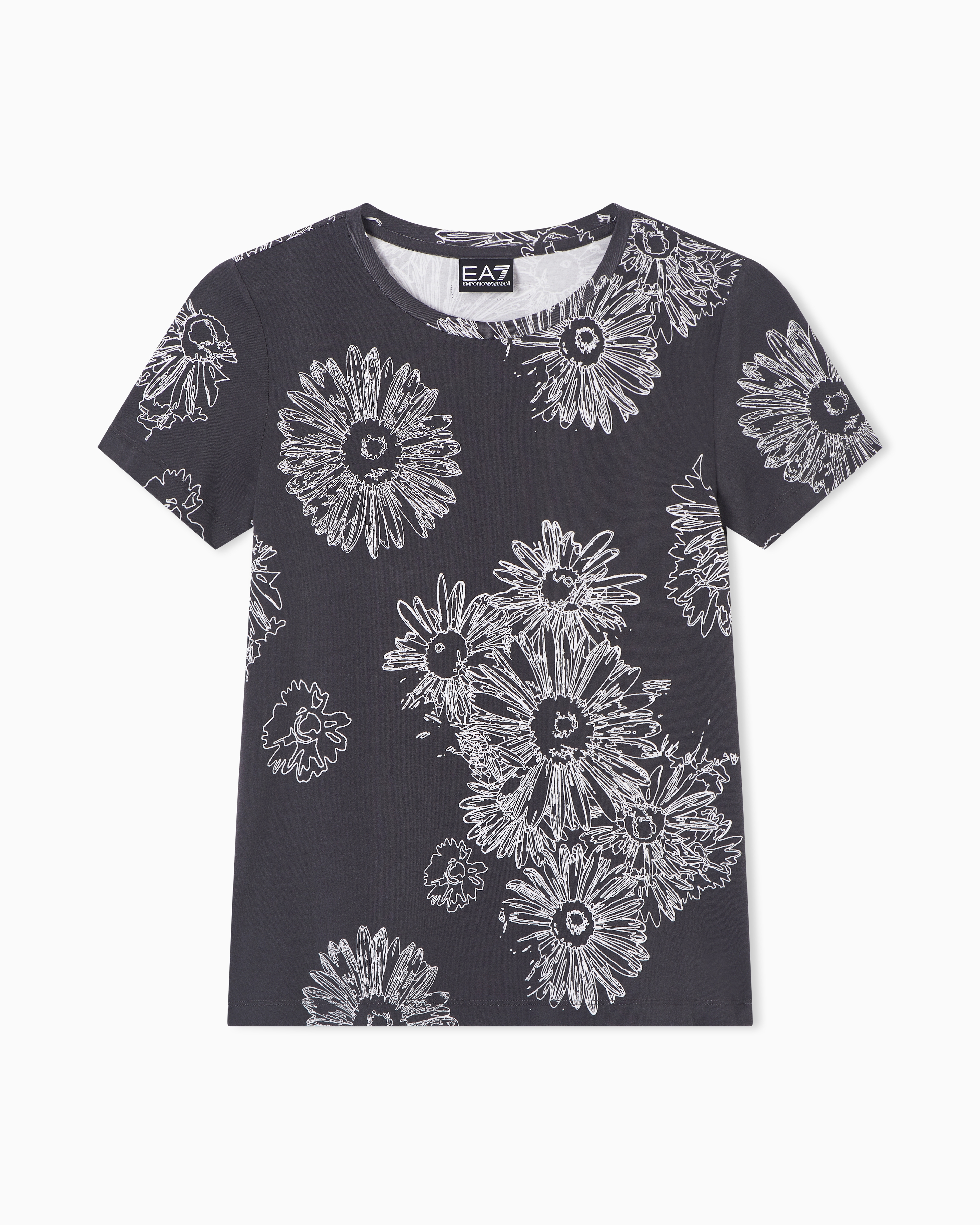 Graphic Series stretch jersey T-shirt with floral print