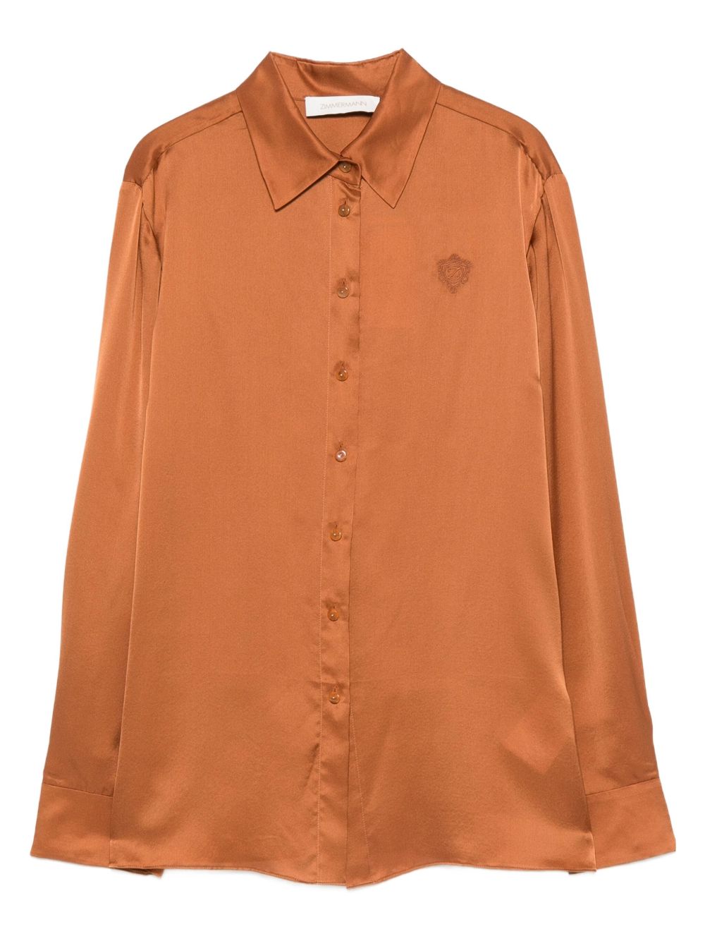 Embroidered silk shirt