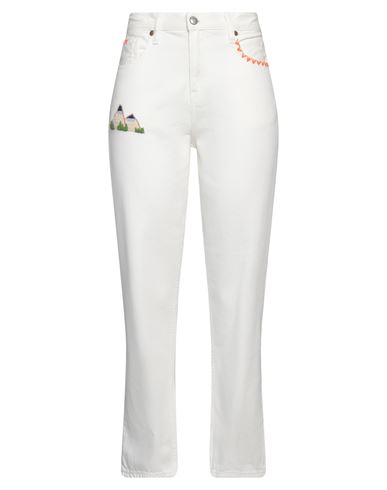 Roÿ Roger's Woman Jeans White Size 24 Cotton
