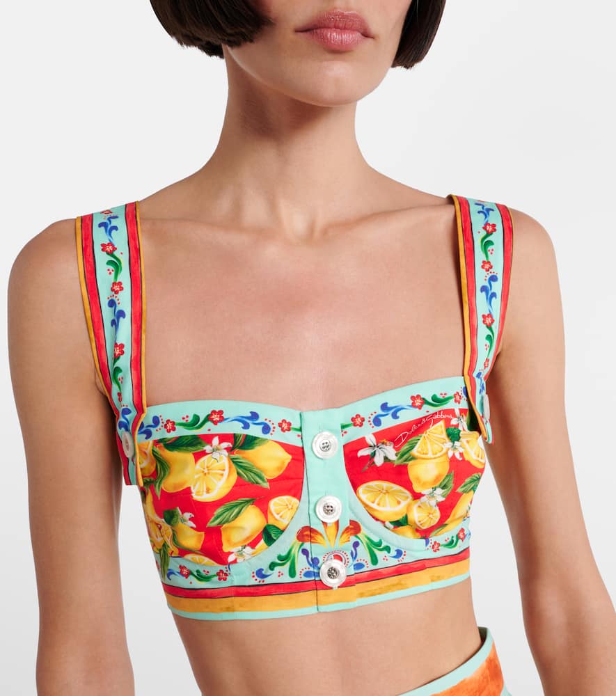 Printed bra top