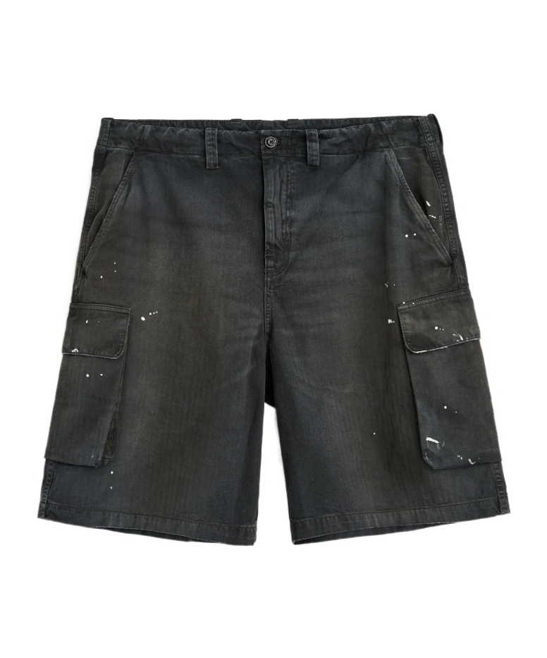 Paint-Splatter Cargo Shorts