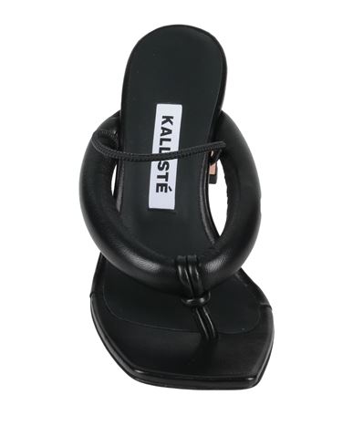Kallistè Woman Thong sandal Black Size 7 Leather