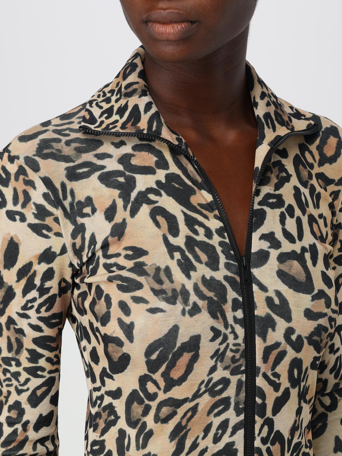 Leopard-print zip-up maxi dress - Neutrals