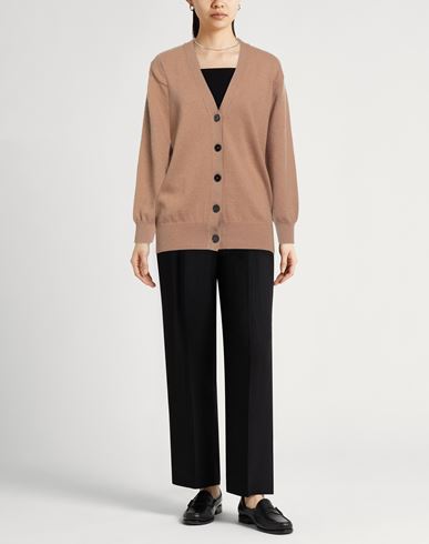 Woman Cardigan Brown Size 0 Cotton, Cashmere