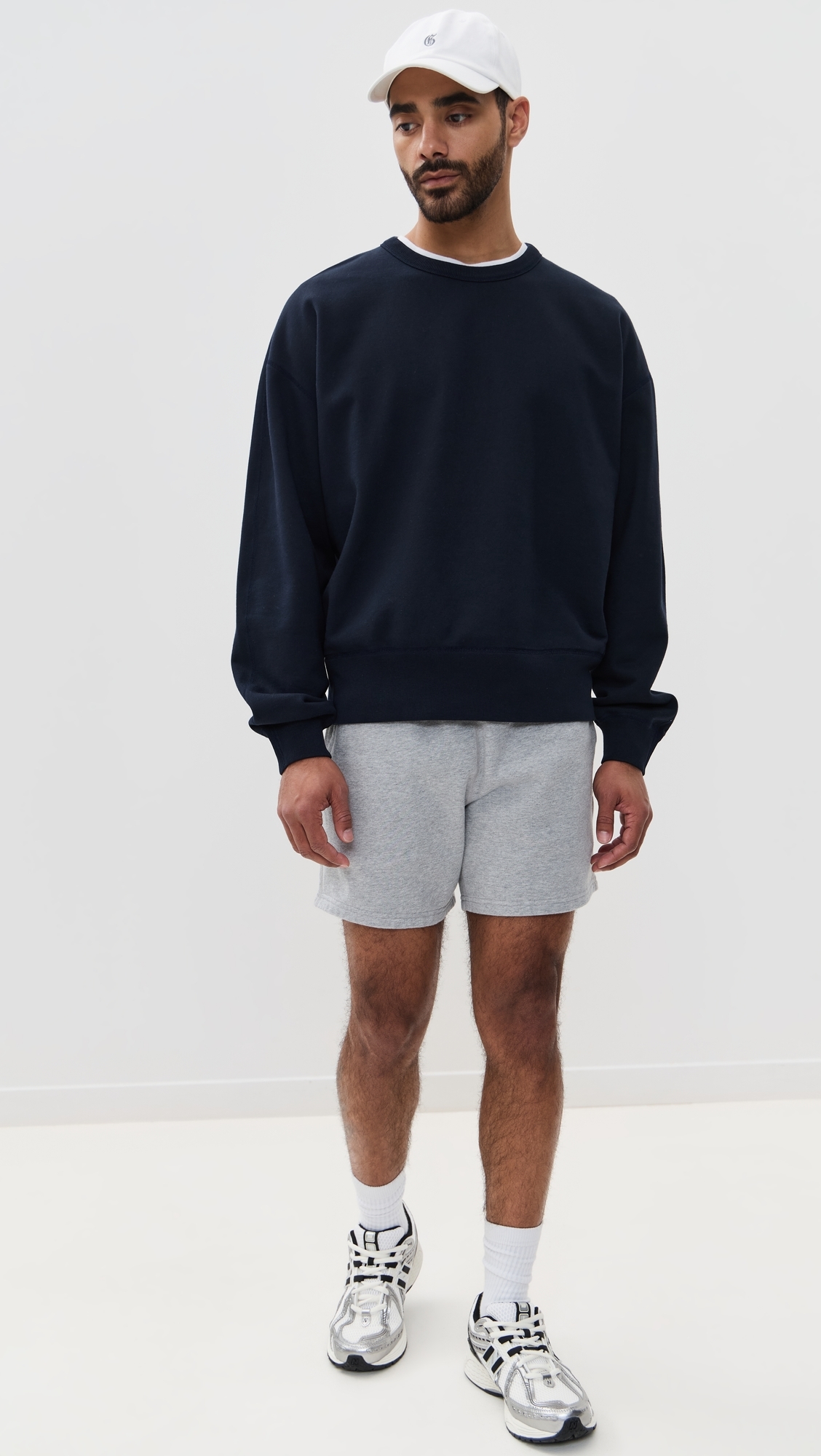 Reigning Champ Midweight Terry Relaxed Crewneck Navy