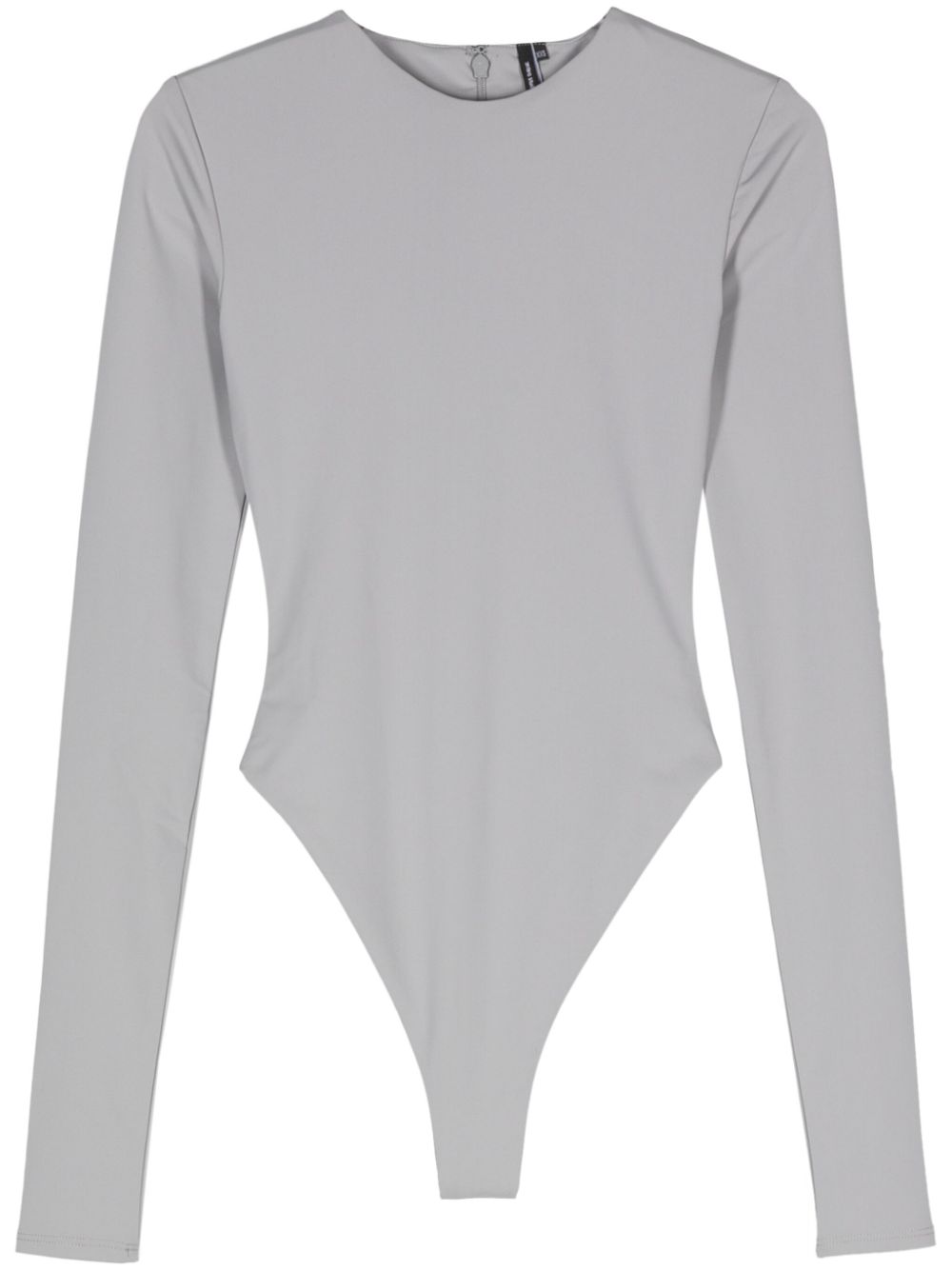 Round-neck long-sleeved bodysuit - Grey