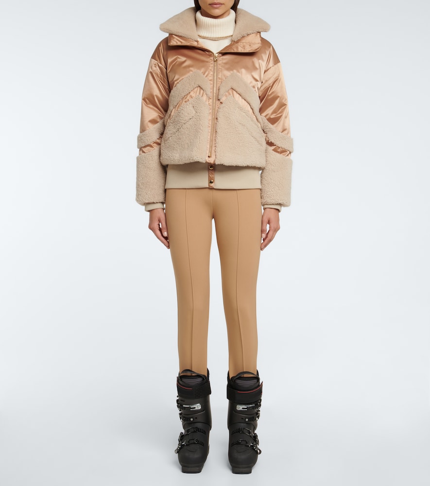 Milia shearling-paneled down ski jacket