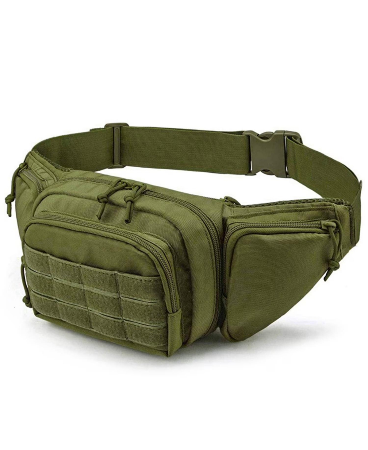 Military Tactical Fanny Pack - Camouflage Waist Bag for Hiking, Hunting and Outdoor Sports - Army green